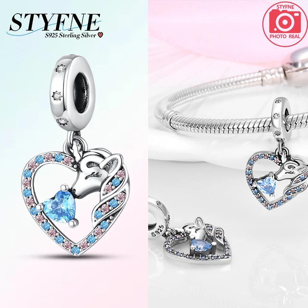 Sweet Romance Copper Cloud Rainbow Unicorn Shining Dreamy Charms Beads Fit 3Mm Original Bracelets Diy Fine Jewelry Making