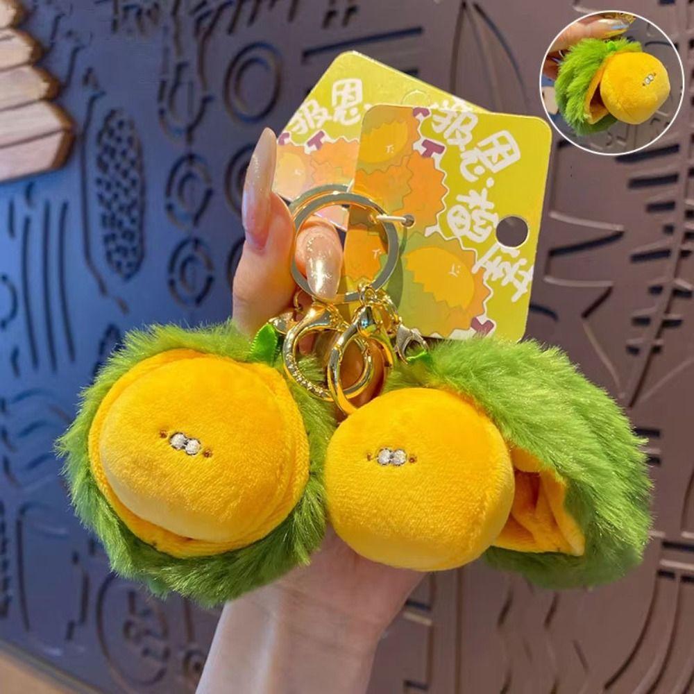 Fruit Doll Fruit Durian Plush Keychain Can Be Peeling Open Durian Plush Toy  Boys Girls