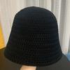 Wind Dome Solid Color Knitted Bucket Hat Autumn and Winter New Bucket Hat Women's Sunscreen Face Cover Basin Hat