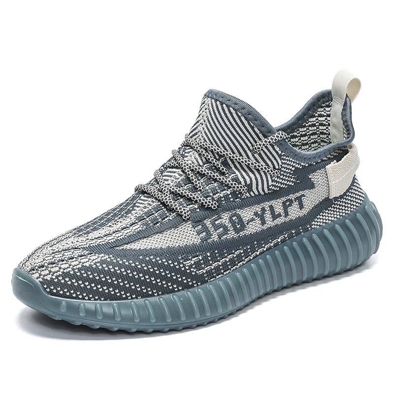 Men's and Women's Fly-woven Casual Shoes Mesh Breathable Sports Shoes Work Shoes Tide Low-top Round Head Shoes