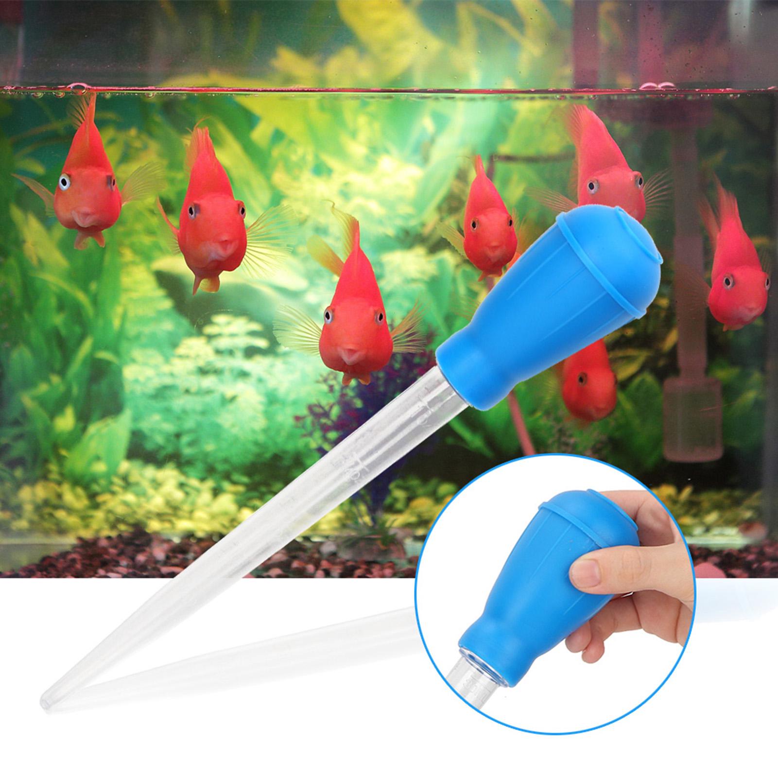 

Mini Manual Water Changer Small Fish Tank Suction Pipe Pump Clean Device синий