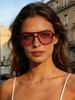 1PC Fashionable Pilot Frame Glasses Bright Colors Essential Summer Accessory Suitable for Various Face Types