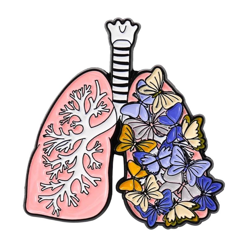 

Floral Organ Enamel Pins Brain Lung Intestines Stomach Brooches Lapel Badges Cartoon Plant Jewelry Gift for Kids Friends