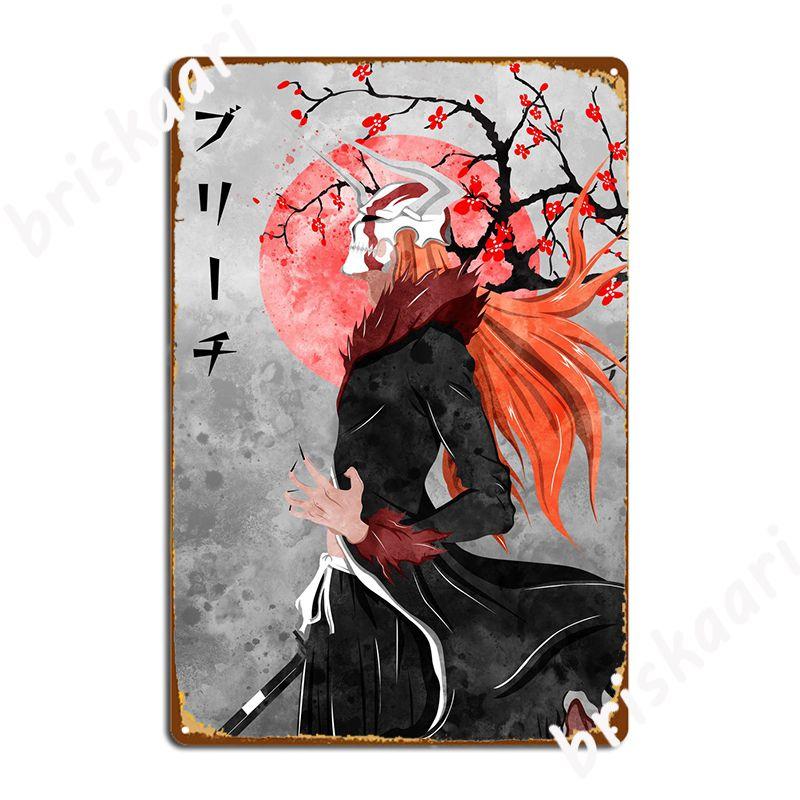 Bleach Ichigo Poster Metal Plaque Cinema Living Room Designing Kitchen Plaques Tin Sign Poster