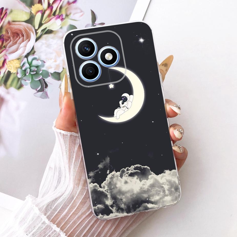 For Honor X8d 4G Case Beautiful Girl Peacock Painted Cover Soft Silicone Phone Case For Honor X8d X 8d HonorX8d 4G Fundas Bumper