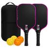 Raquetes de Pickleball com Superfície Fosca Raquete de Pickle Ball de Fibra de Carbono Suprimentos Profissionais para Jogo