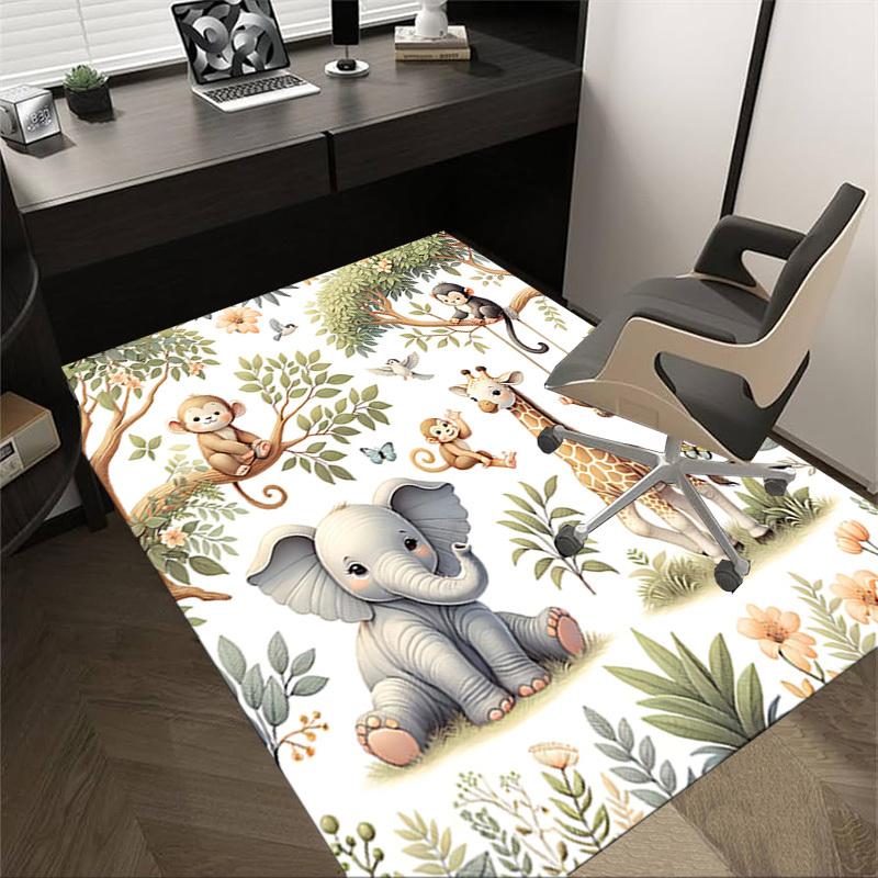 1PC elephant giraffe Extra Large Non-Slip Floor carpet, Office, family, bedroom, Studio - Large Area RugJ0360