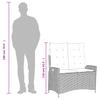 2 Piece Garden Dining Set with Cushions Black Poly Rattan