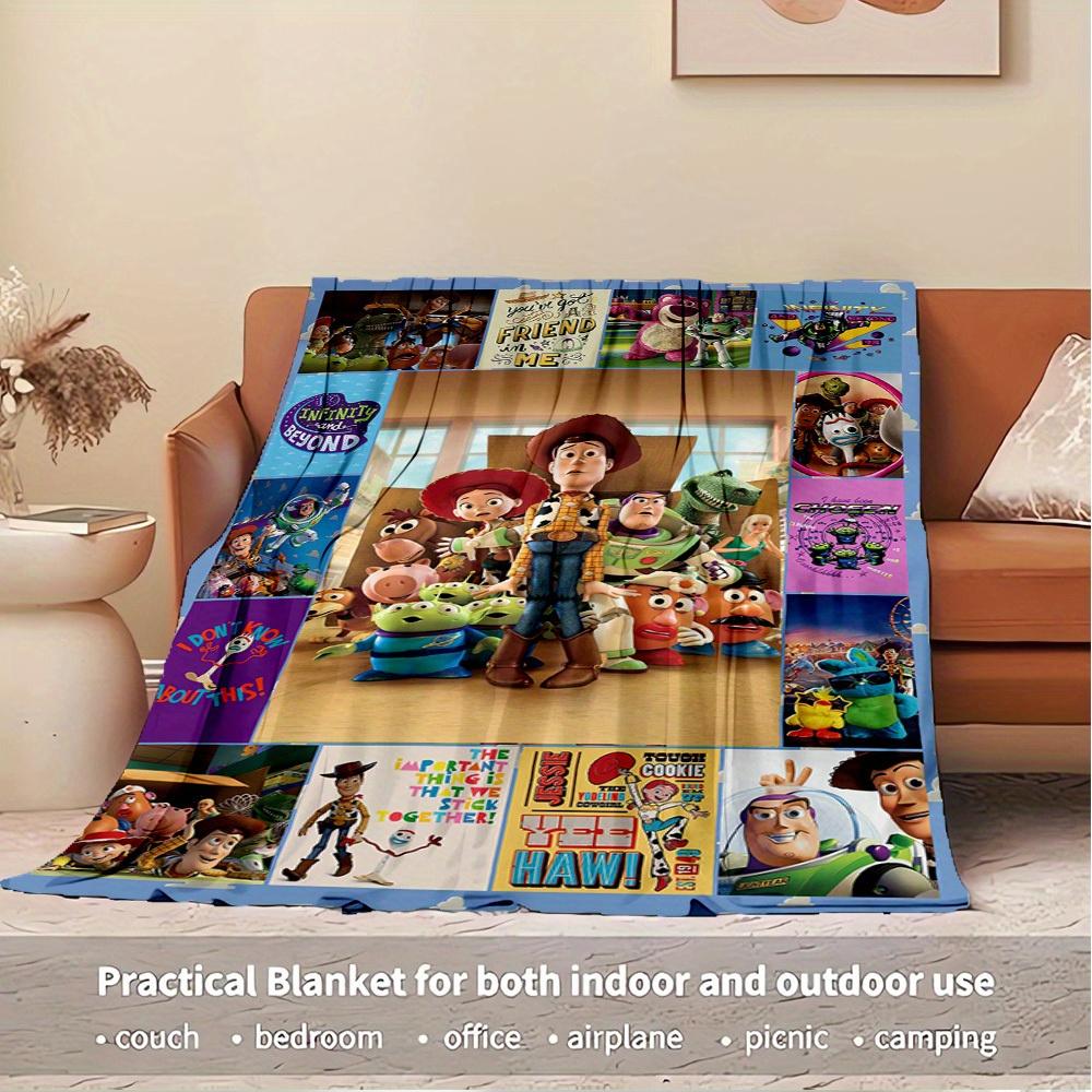 1pc Flannel Toy Story 3D Print Bedding Throw Blanket Sofa Cover Warm Plush