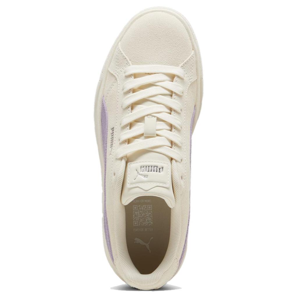 New PUMA Karmen II Wear resistant And Lightweight Low Top Skateboard Shoes Women's Beige Purple 397457-04