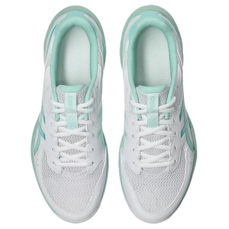 ASICS GEL ROCKET 12 Artificial Leather Comfortable Support Volleyball Shoes Unisex White Green 1073A080-104