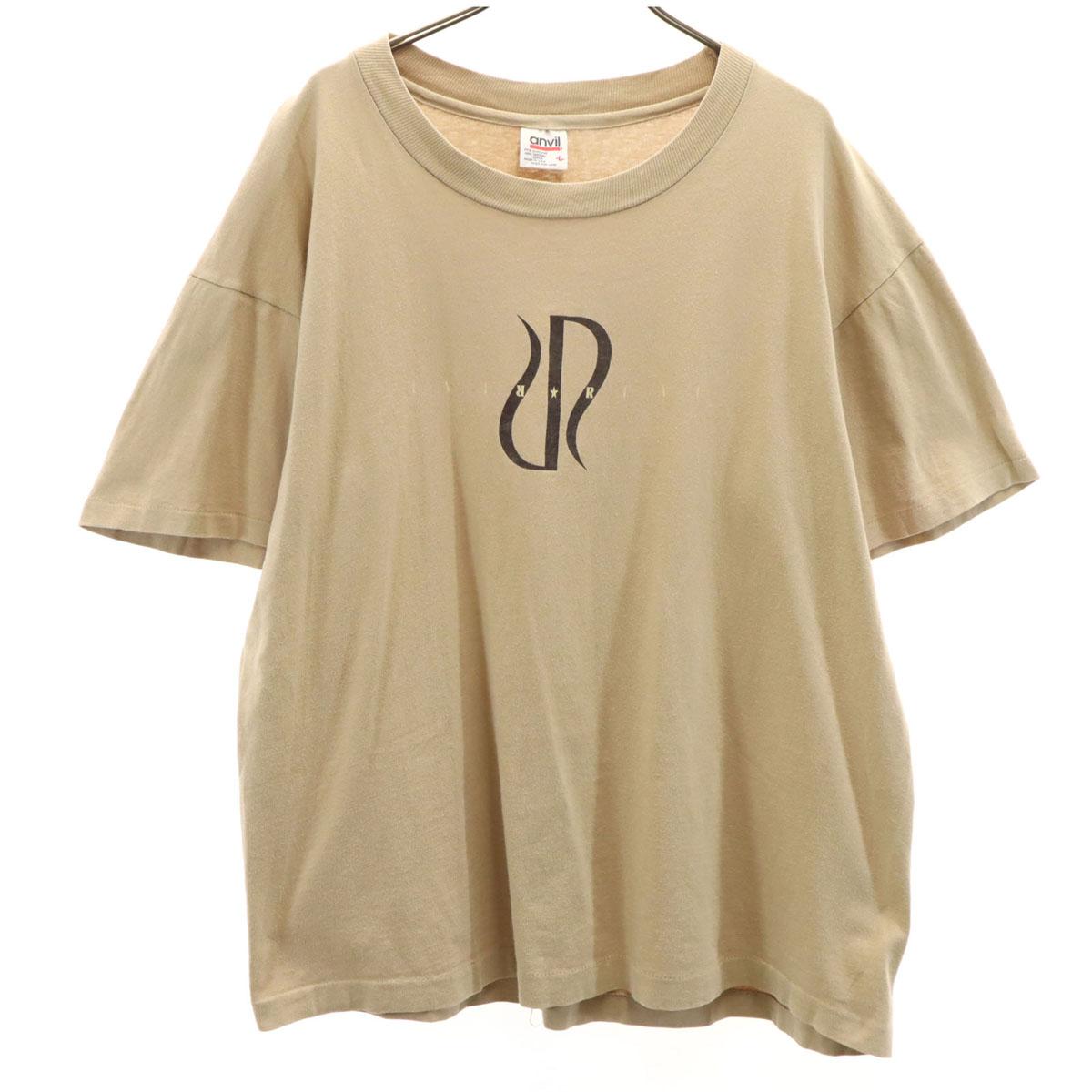 

anbil 90-е Сделано в США Старая футболка с коротким рукавом L бежевая Мужская Б/У