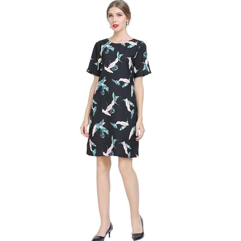 

Fashion Plus Size European Goods Western Style Straight-leg New Arrival Summer Chiffon Dress A- line Plus Size Ladies Women s Clothing Classy 2024 Black XL