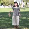 Straight Pants Girls Leg Loose Fit Casual Trousers Summer Wear for Girls Mid-to-Big Children Thin Wide Leg Pants