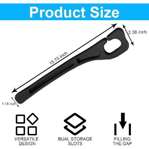 Car Seat Gap Filler Set Of 2, Multifunctional Seat Side Gap Seam Filler Organizer With Phone Holder, Universal Fit Fill The Gap Between Seat &