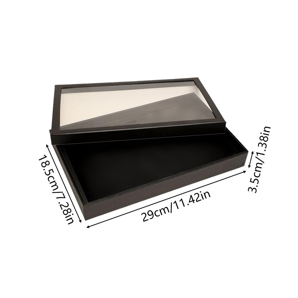 Ring Tray For Jewelry Transparent Dustproof Large Tray With Lid Ring Storage Box For Home Travel Proposal Ceremony Anniversaries