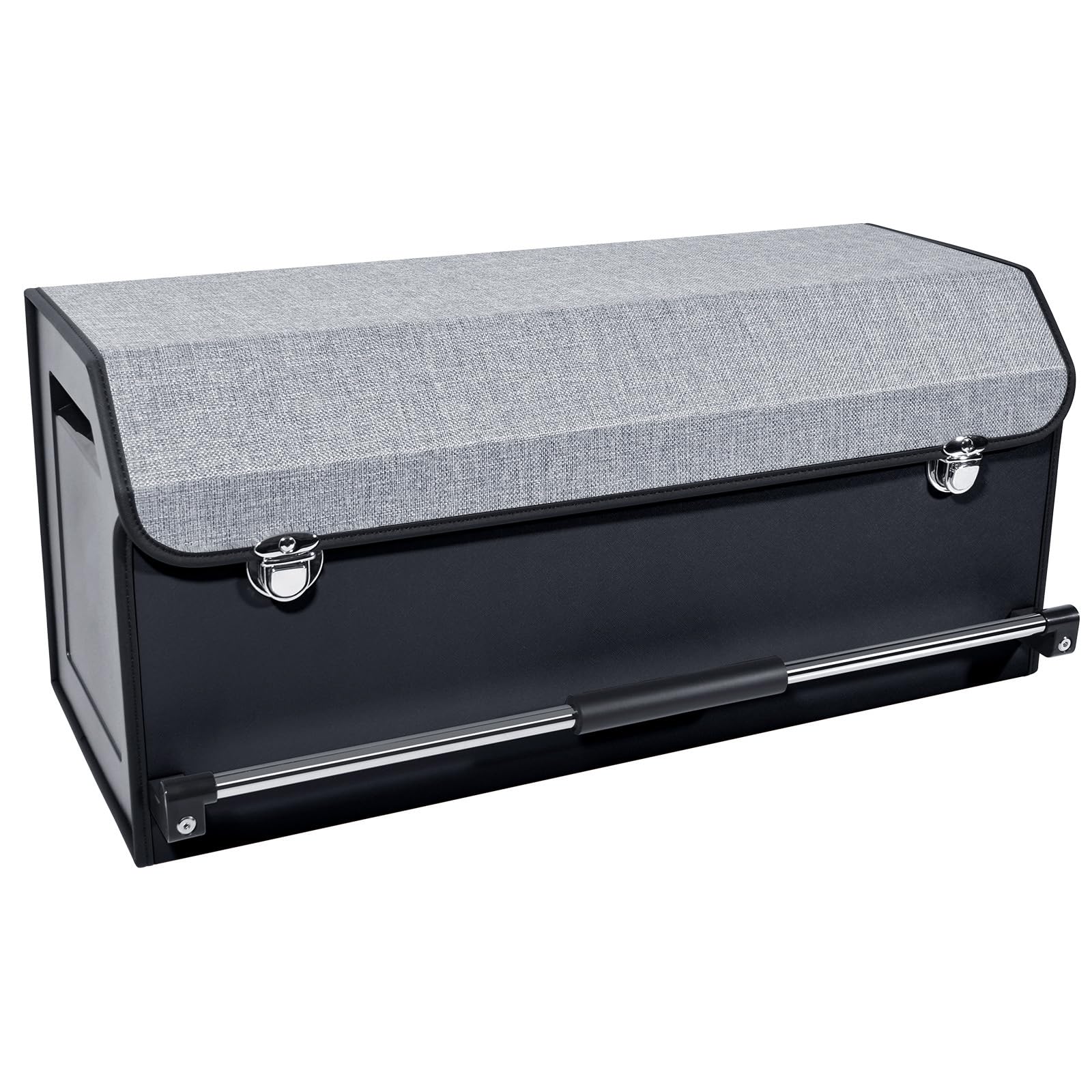 

XCF Car Trunk Storage Box with Portable Suitable for Car or Home Use Lid, Dividers, Waterproof, Odorless, Push-Pull Handle, Wear-Resistant, серый