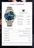 OLEVS 2906 Men's Quartz Wristwatches Dual Calendar Stainless Steel HD Luminous Waterproof Original Business Man Watch