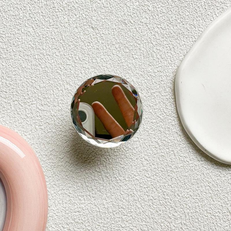 

Mobile Phone Airbag Bracket Creative Mirror Sticker Personalized Style Niche Back Sticker Ring Buckle Portable Cosmetic Mirror