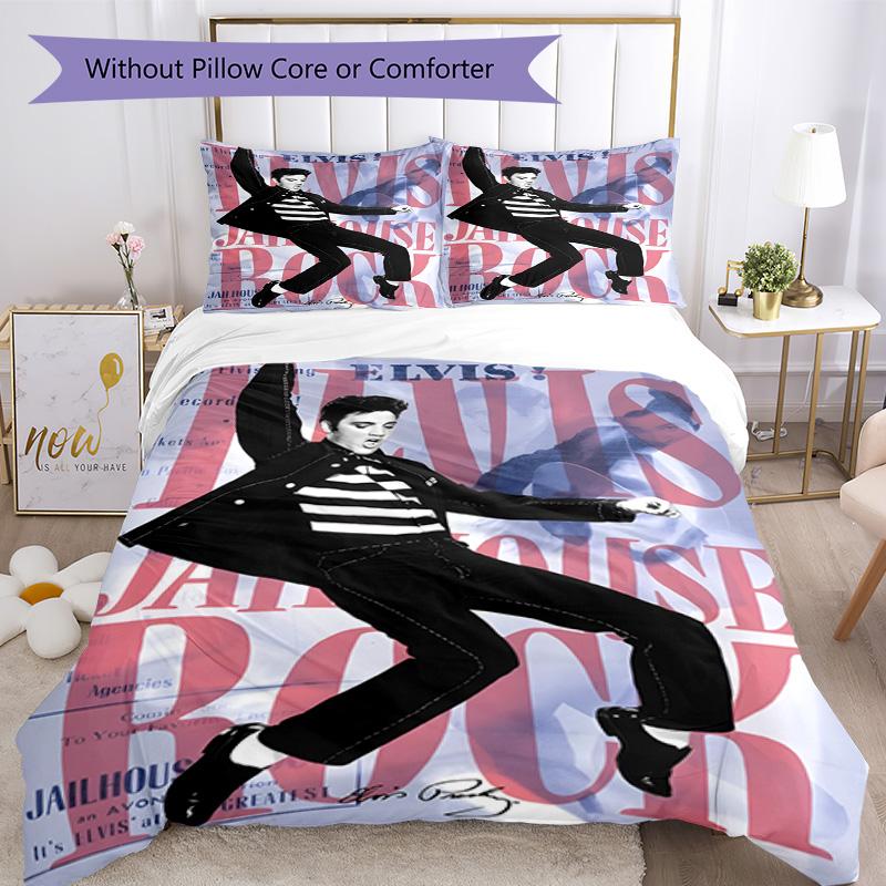 Elvis Presley Duvet Cover Set Suitable For Living Room Machine Washable Perfect Gift For Friends Family