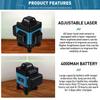 3D/4D 16/12/8 Lines Level Self-Leveling 360 Horizontal And Vertical Cross Super Powerful Green Laser Level Laser Level