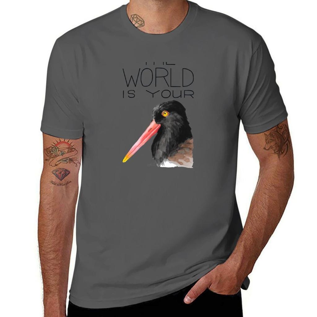 Die Welt ist dein Austernfischer (Amerikanischer Austernfischer) T-Shirt Übergröße Sommer Lässiges T-Shirt