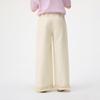 Girls' Tassel Hem 3D Flower Wide-Leg Long Pants