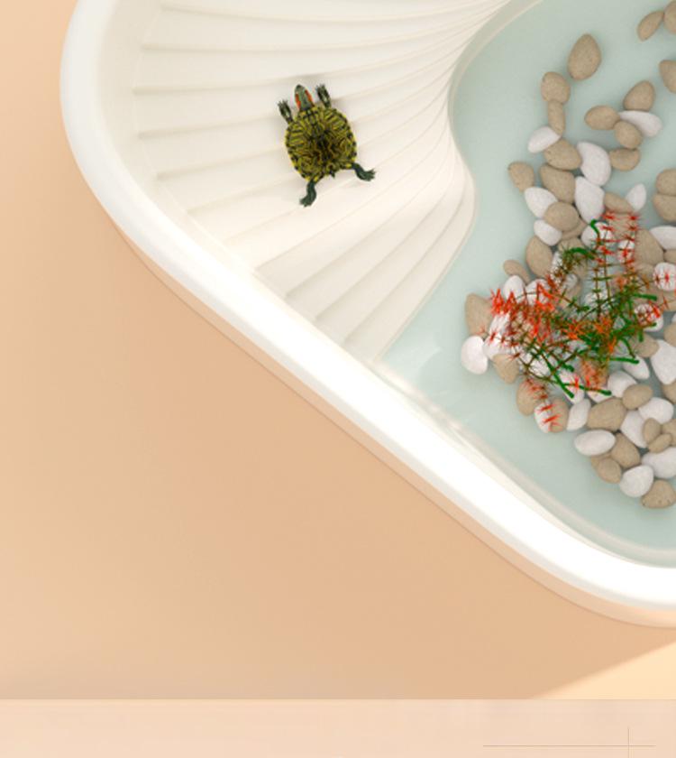 Acryl Schildkrötenhabitat mit Sonnendeck - Kreatives umweltfreundliches Becken für Schildkröten & Fische