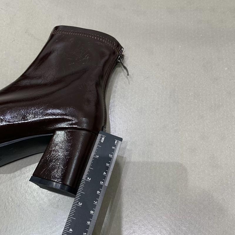 Fashion SUOJIALUN 2025 New Brand Women Ankle Boots Fashion Pointed Toe Square High Heel Short Boots Back Zipper Dress Chelsea Boots Shoe