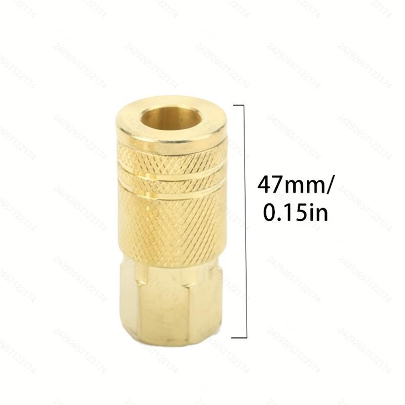 5pcs Quick Coupler Set, 1/4NPT Metal Air Hose Fittings, Universal Thread Standard, Brass Coupler Caps for Air Compressor