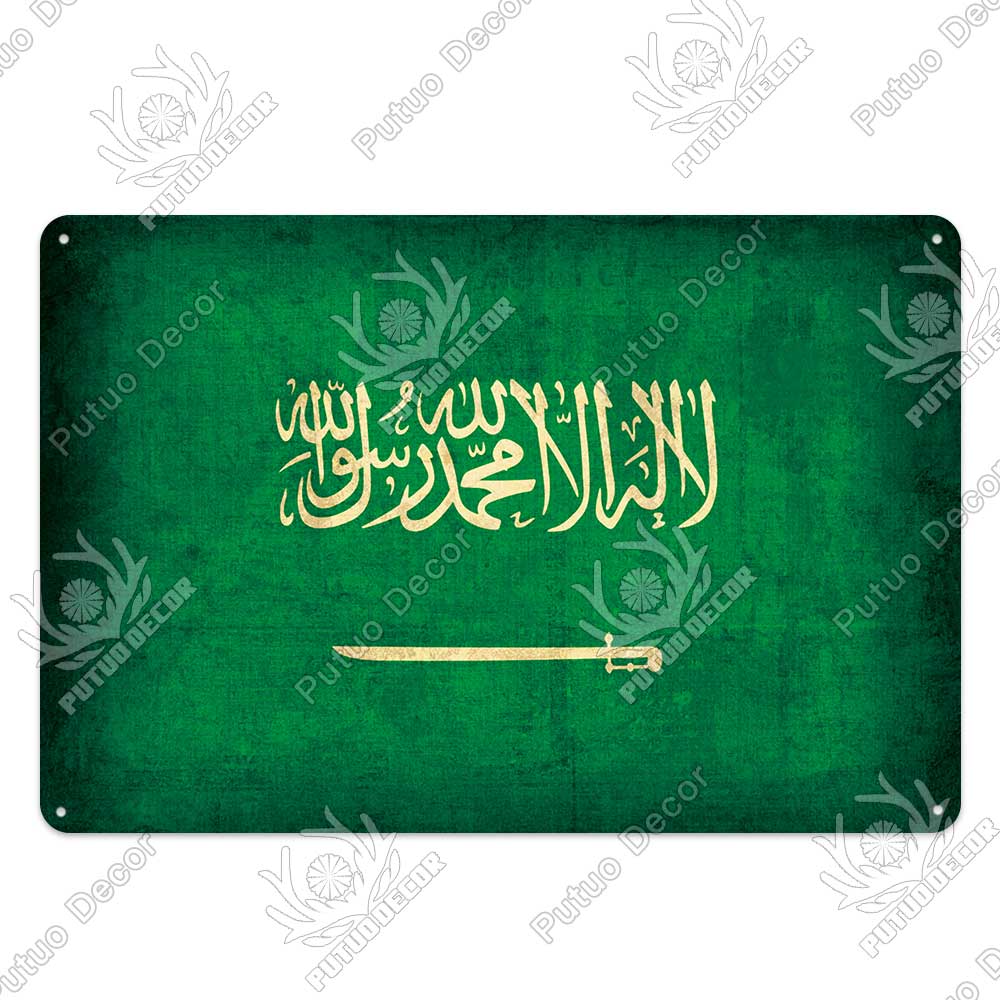 Dekorationsflagga Vintage Plakett Metallplatta Tennskylt Väggkonst Dekoration Affischer Man Cave Bar Pub Vardagsrum Hem Järnmålning