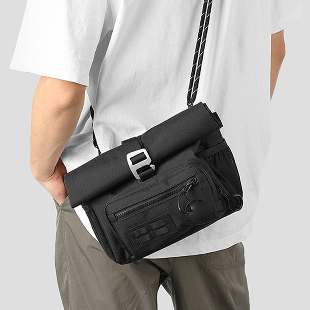 Bike Handlebar Bag Fit for   Folding Bike Quick Relse Bike Front Bag with Shoulder Strap Rain Cover for Cycling