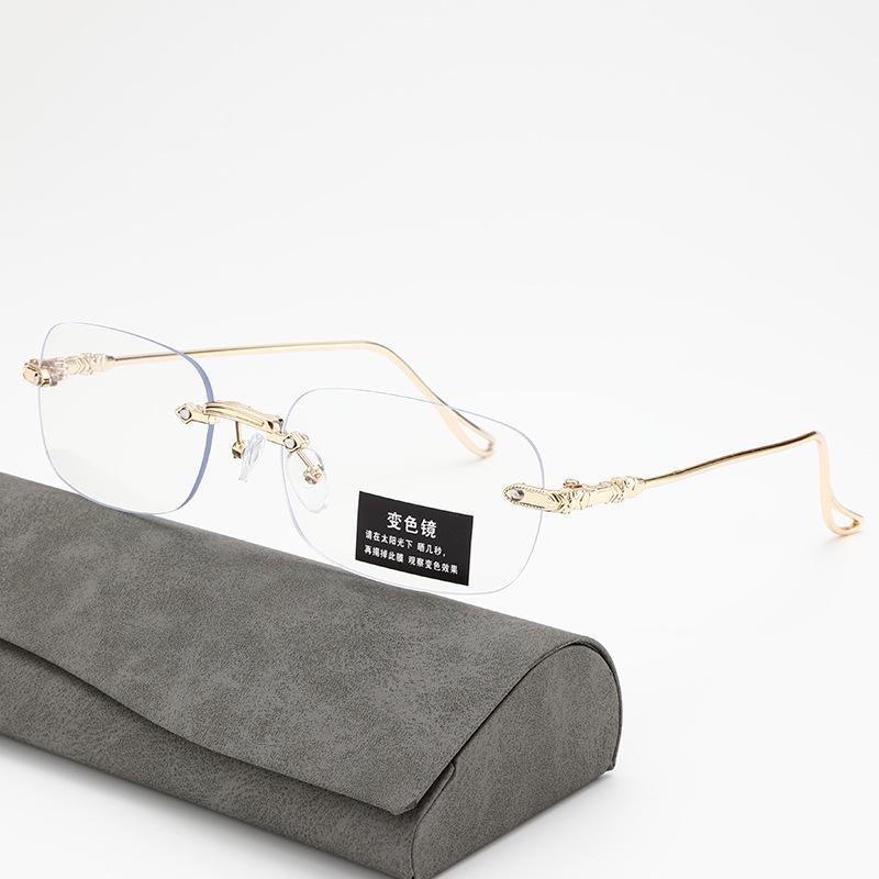 High-end Frameless Color-Changing Anti-Blue Light Glasses