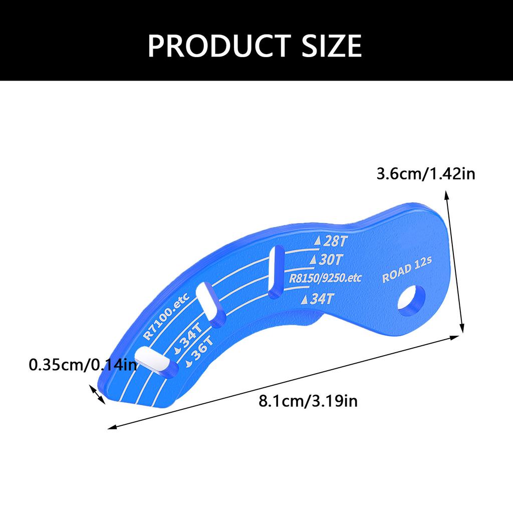 Road Bike Rear Derailleur Adjuster Chain Gaps Adjustment Gauge Tool for Bicycles Cycling Bike Tool Maintenance Shop Tool