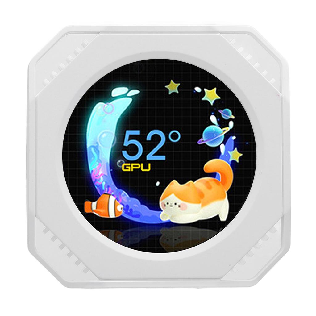 2.1 Inch Computer Secondary Screen DIY Dynamic Theme Water Cooler Screen USB RGB GPU CPU Temperature Display PC Case