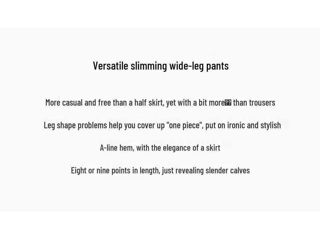 Yu Zhaolin Women's Summer Cropped Wide-Leg Casual Pants Y52X067