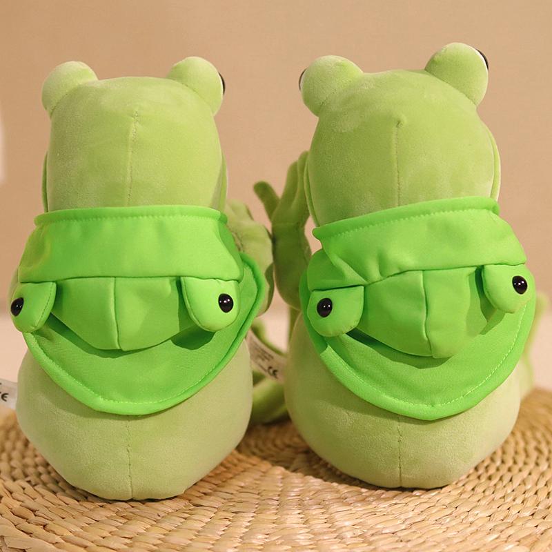 Neues Niedliches Frosch Plüschtier Weiches Kissen Kawaii Beruhigend Schlafbein-Klemme Begleitpuppe Raumdekoration Geburtstag Feiertagsgeschenk