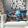Christmas Pillow Cover for Home Cartoon Sofa Cushion Cover Printed Living Room Decoration Pillow Cover