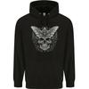 A White Moth Skull Mens Hoodie