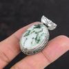 Tree Agate Pendant Genuine Gemstone Pendant Decent Jewelry  925 Sterling Silver Pendant Vintage Pendant Handmade Boho Pendant Wedding Gifts