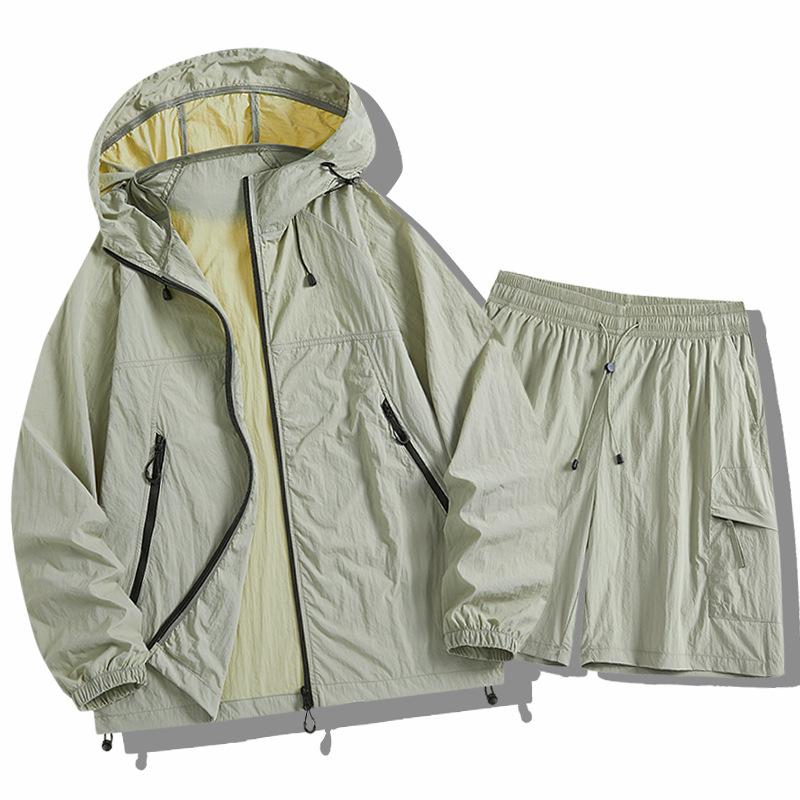 Sunscreen clothing Men's summer hooded sunscreen clothing Sports jacket Breathable outdoor jacket Summer fishing sunscreen clothing