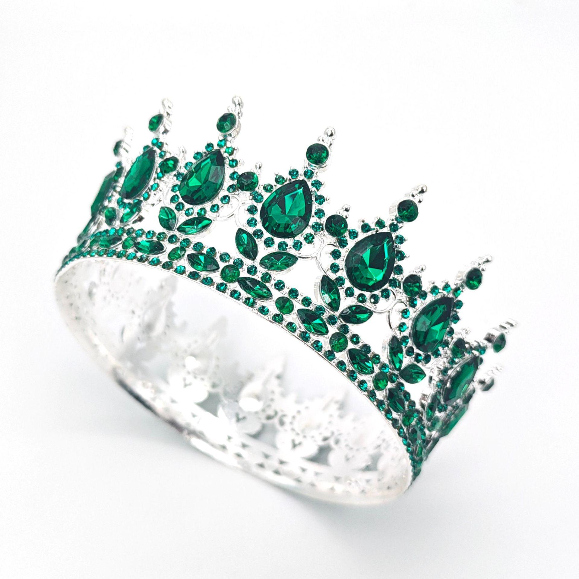 

Круглая корона невесты в стиле барокко, корона в форме капли воды с бриллиантами, винтажная королевская корона для показа