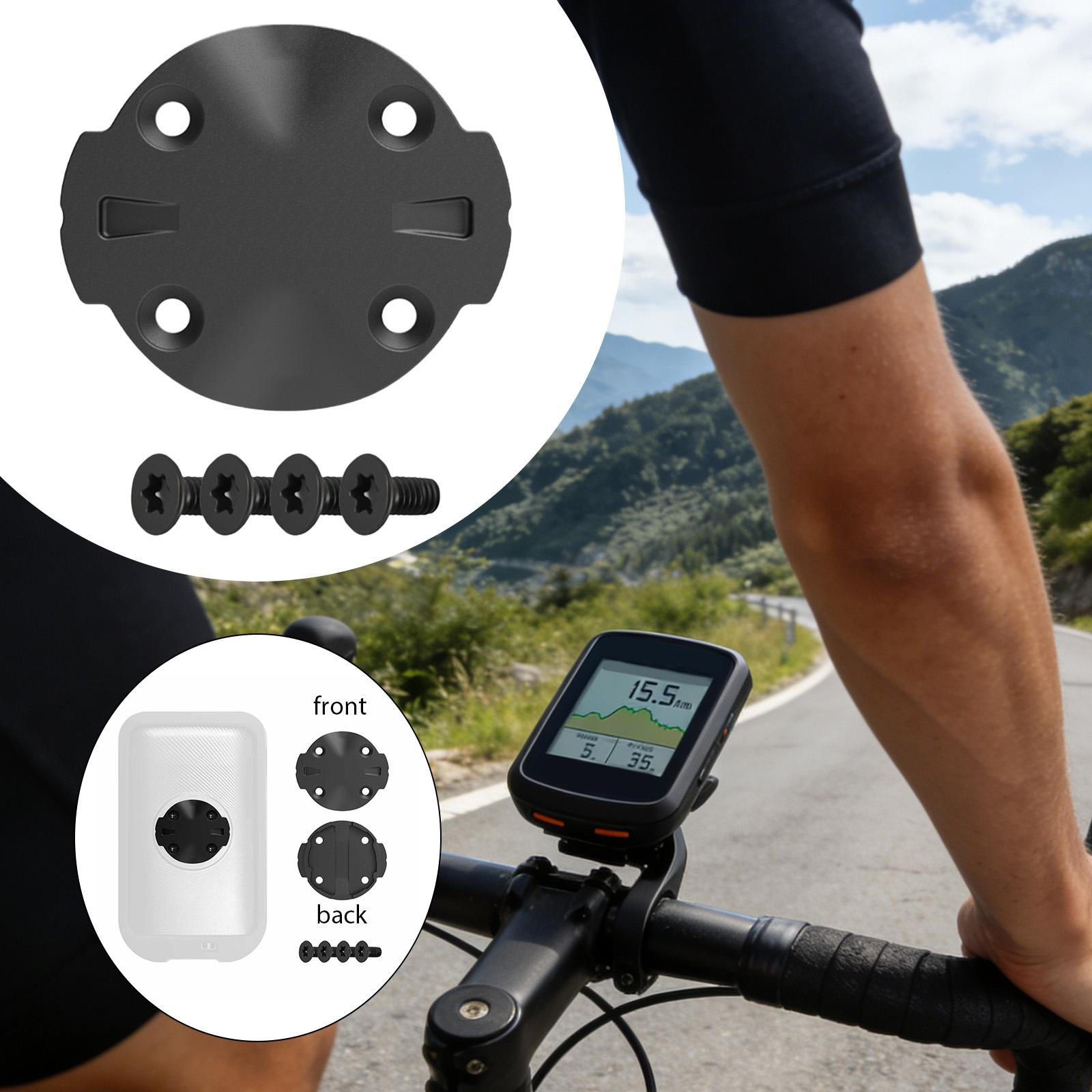 Bike Computer Base Repair Part with Screws Bicycle Mount Insert Adapter Accessory for