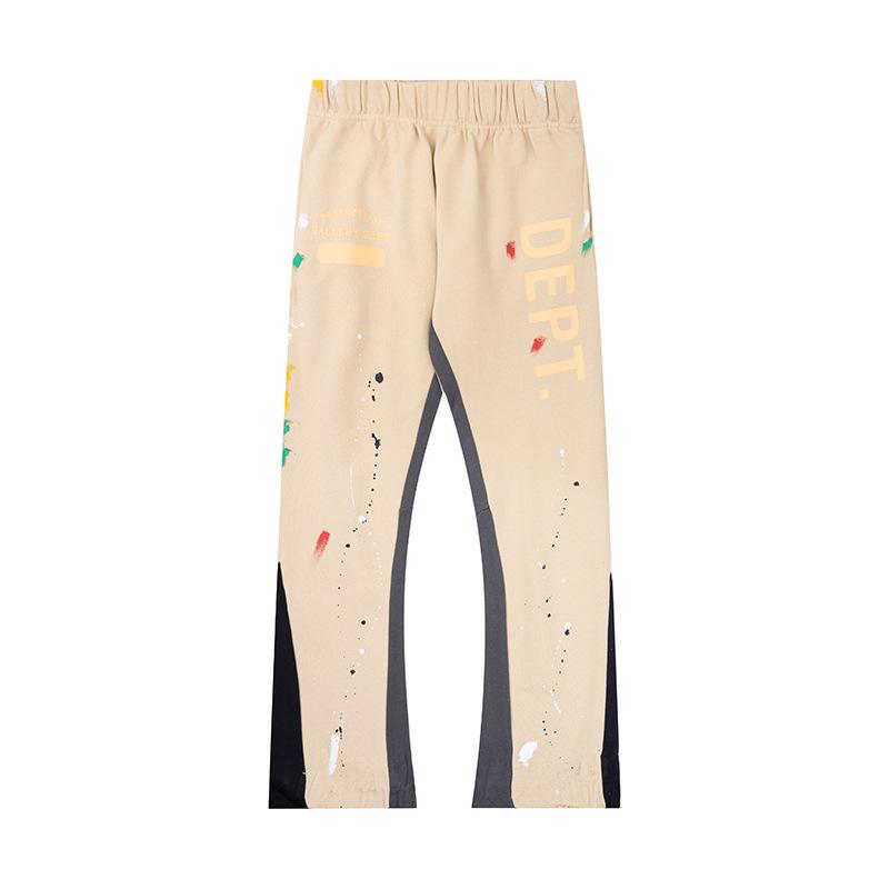 GALLERY DEPT Men's Classic Hand-Painted Splatter Graffiti Cotton Sweatpants