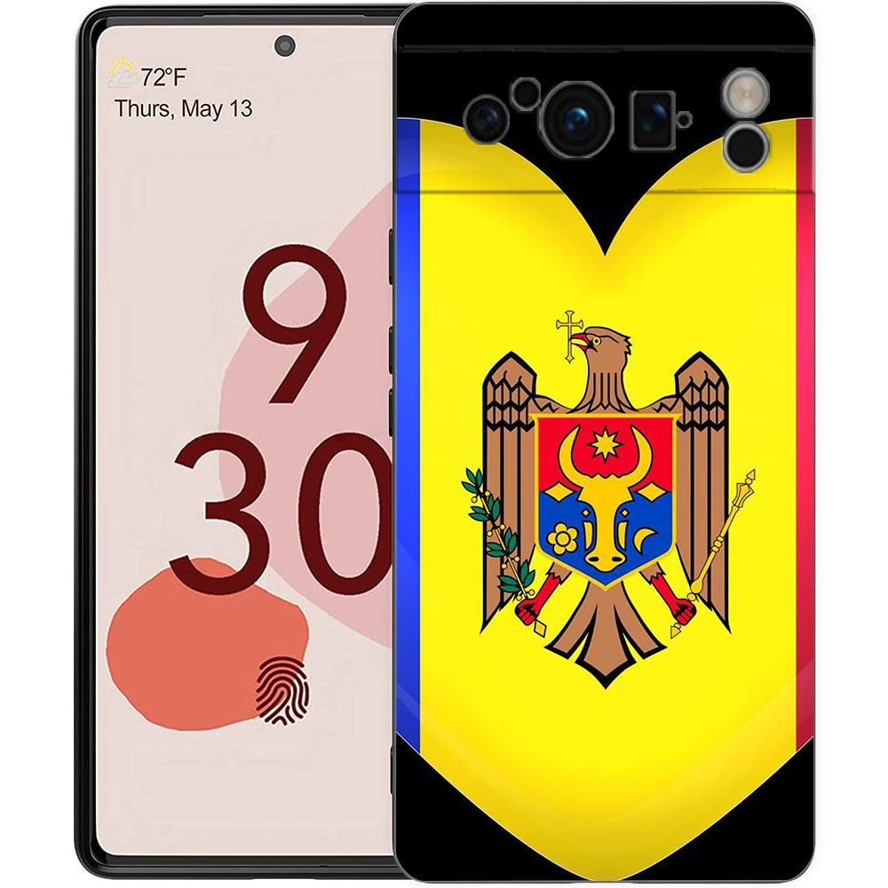 Für Google Pixel 10 Pro Handyhülle Pixel 9 Pro XL TPU Hülle Pixel 8 Pro 9A 8A 7A 7 6A 6 Pro Weiche Abdeckung Moldawische Flagge