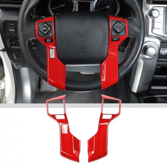 Interior Center Console Steering Wheel Trim Cover for 4runner 10+ Tundra 14+ Red