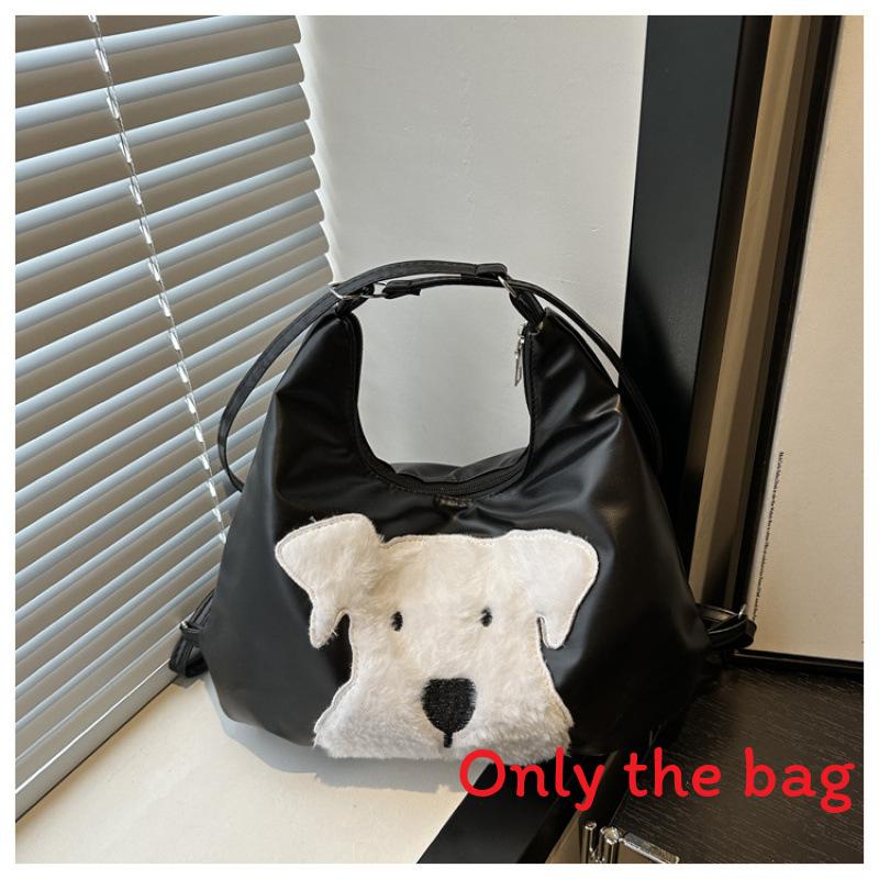 Dog Vintage Cartoon Pattern Underarm Bag Tote Bag Large Capacity Daily For