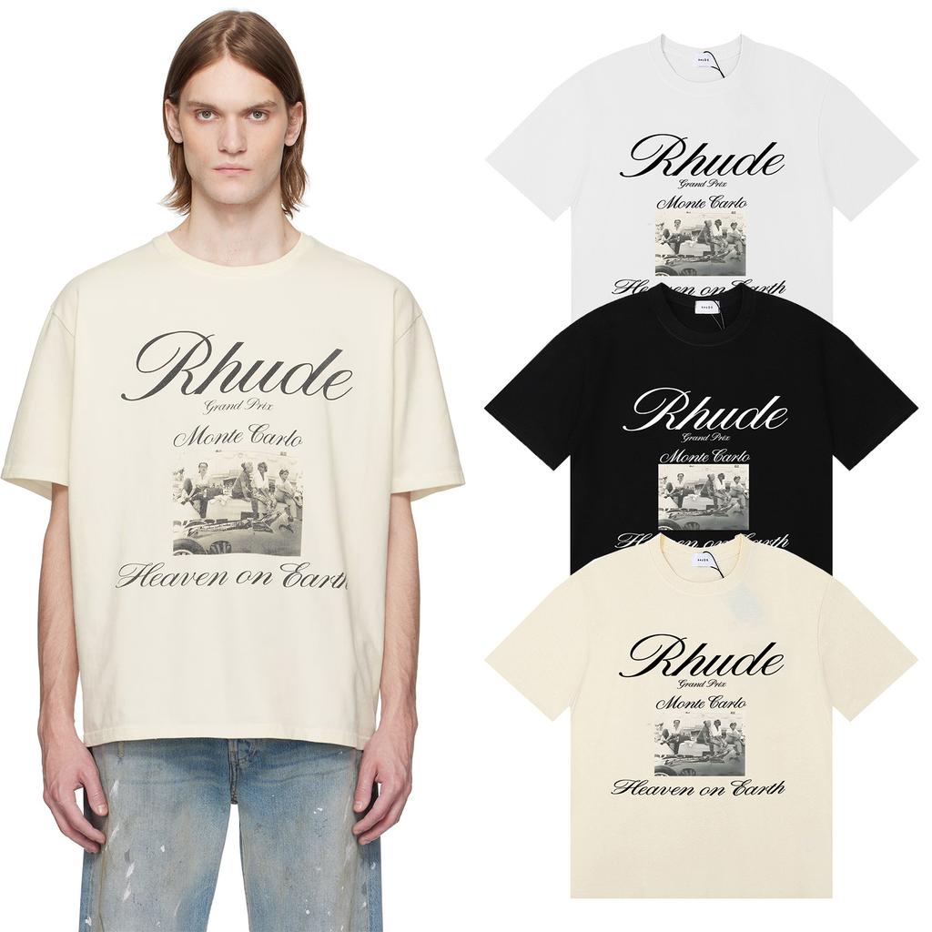 100% Cotton T-shirt Men Women Vintage Monte Carlo Graphic Print Boxy Oversized Cotton Tee