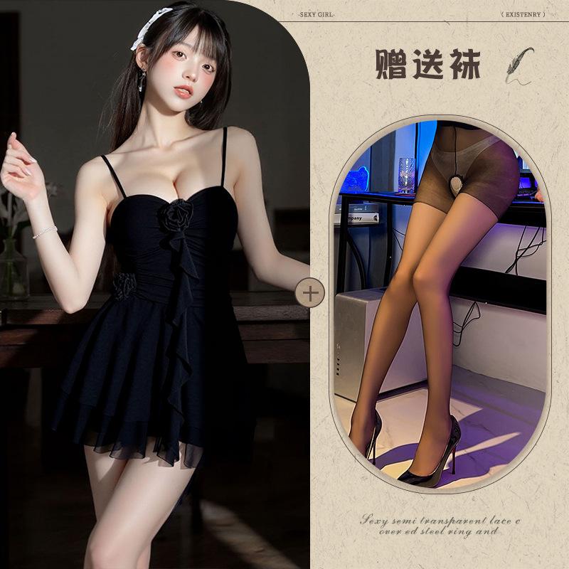 Sex Underwear Pure Desire Neck Holiday Style Dress Sexy Pajamas Sexy Mesh Low Cut Pure Desire
