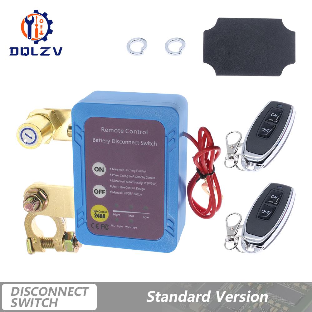 

12V 240A Remote Battery Disconnect Switch Smart Voltage Control Car Kill Switch Anti Theft for Auto Truck RV ATV Boat Marine